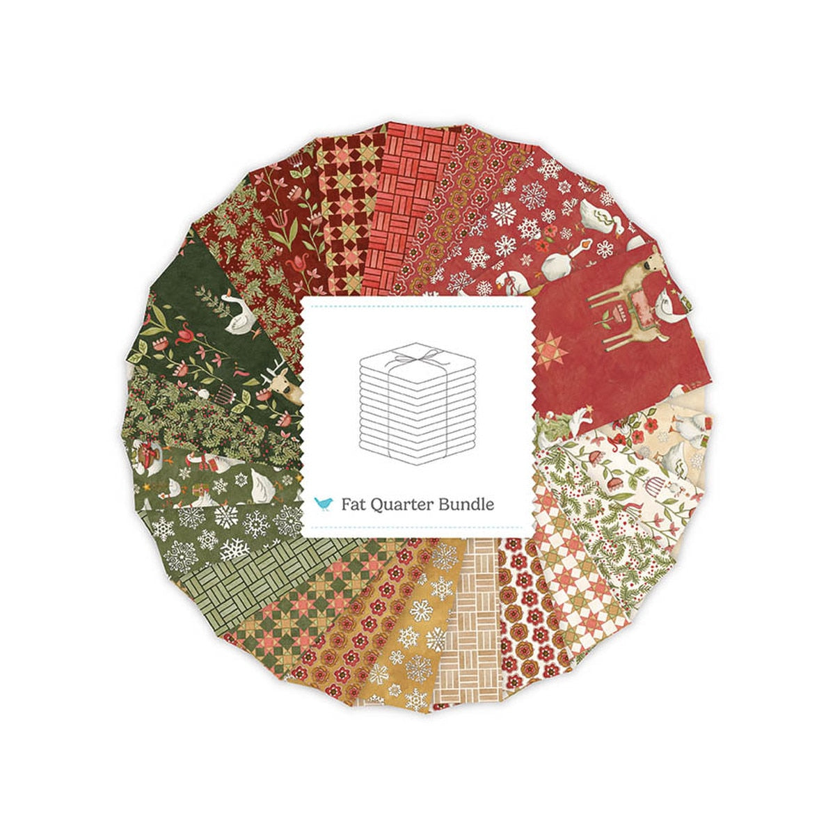 Waddle's Christmas Fat Quarter Bundle by Teresa Kogut for Riley Blake Designs