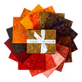 Batiks Hand-Dyes Warm Glow Fat Quarter Bundle 16pc