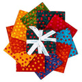 Batiks Elementals Polka Pop Warm Fat Quarter Bundle B 10pc