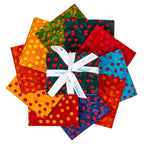 Batiks Elementals Polka Pop Warm Fat Quarter Bundle B 10pc
