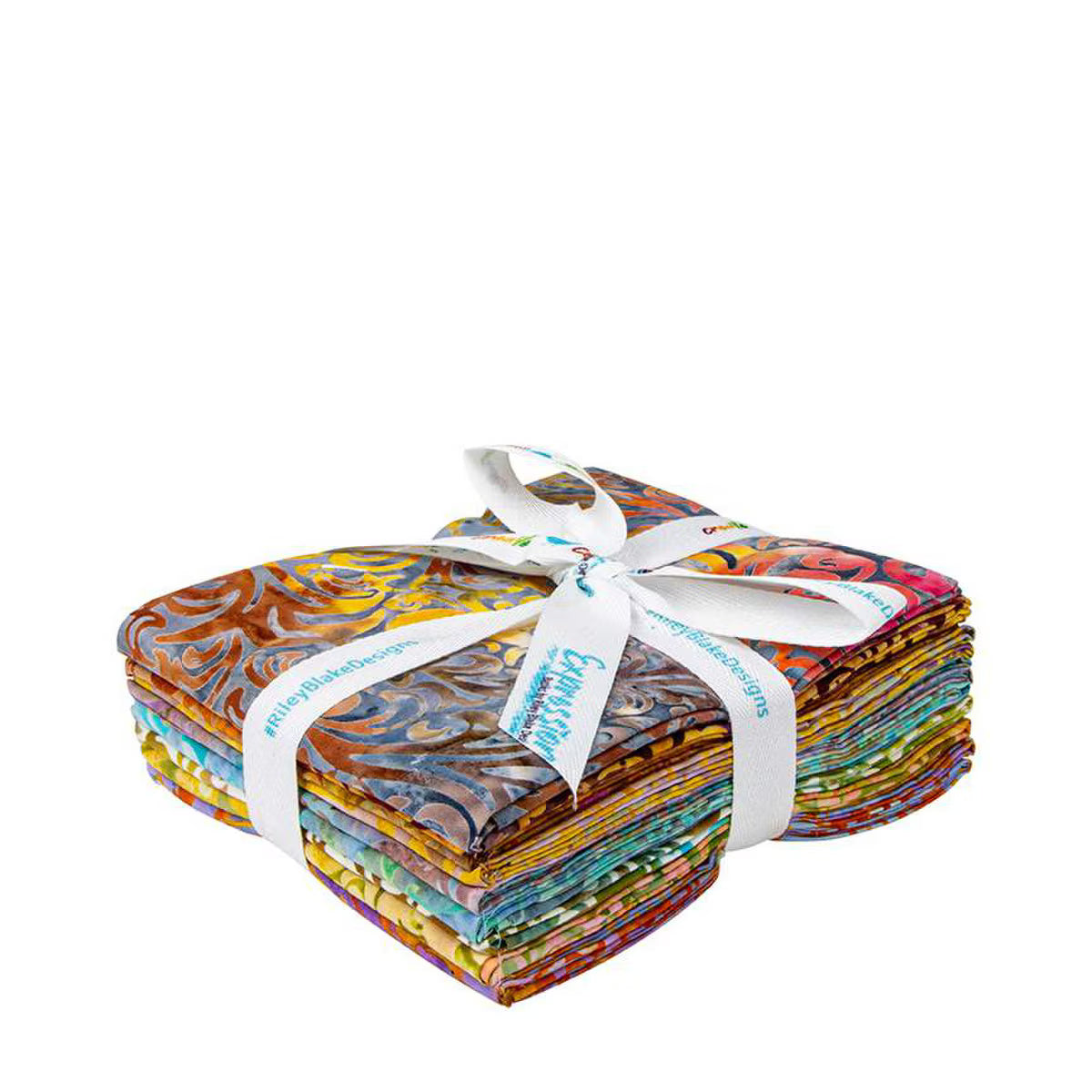 Batiks Elementals Twirl & Swirl Gentler Hues Fat Quarter Bundle A 9pc