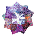 Batiks Elementals Twirl & Swirl Pinks and Purples Fat Quarter Bundle B 9pc