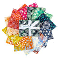 Batiks Whimsy Daisy Fat Quarter Bundle from Riley Blake Designs, splayed view