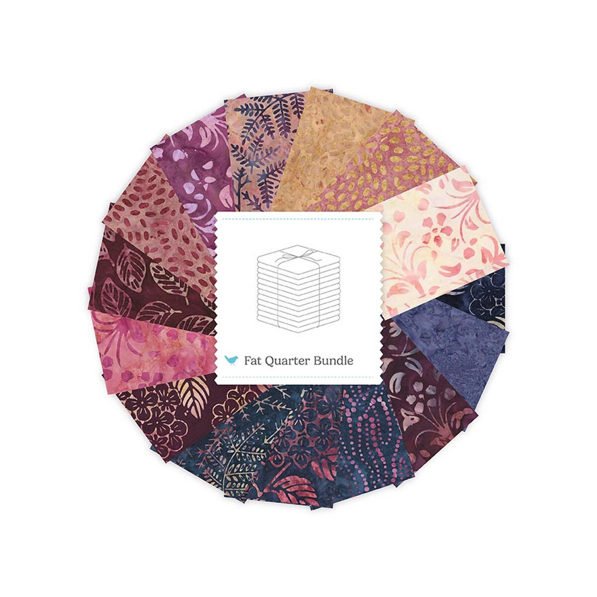 Batiks Garden Reverie Morning Terrace Fat Quarter Bundle A 15pc