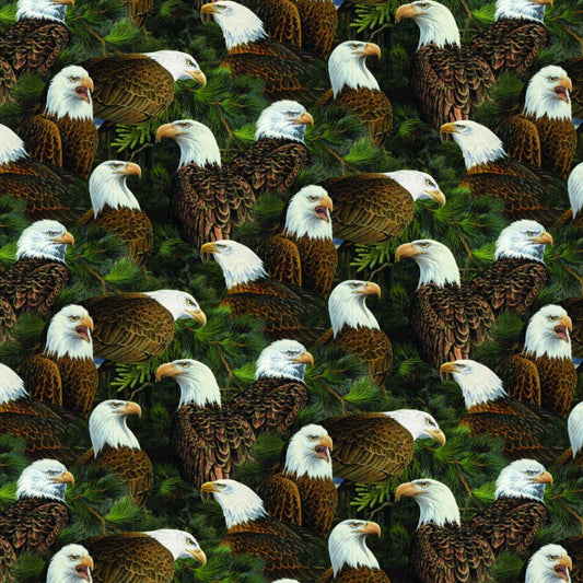 Flying High Eagle Allover Fabric - By the yard