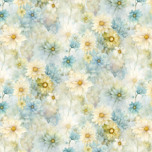 Forest Whisper Daisy Bloom Fabric - By the yard