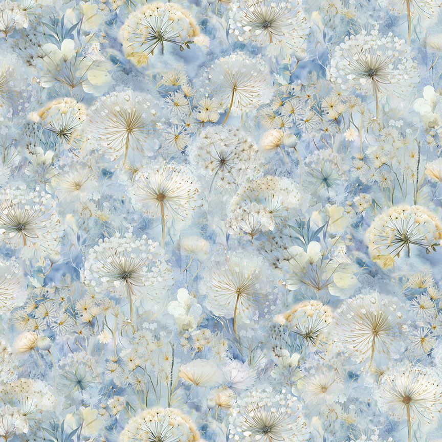 Forest Whisper Dandelion Field Fabric - By the yard