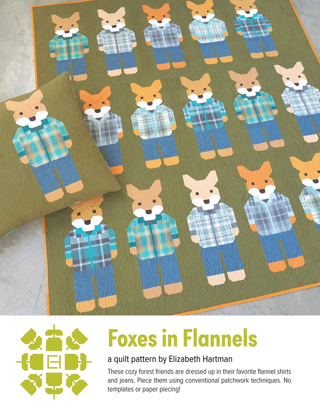 Elizabeth Hartman Foxes in Flannels Quilt Pattern