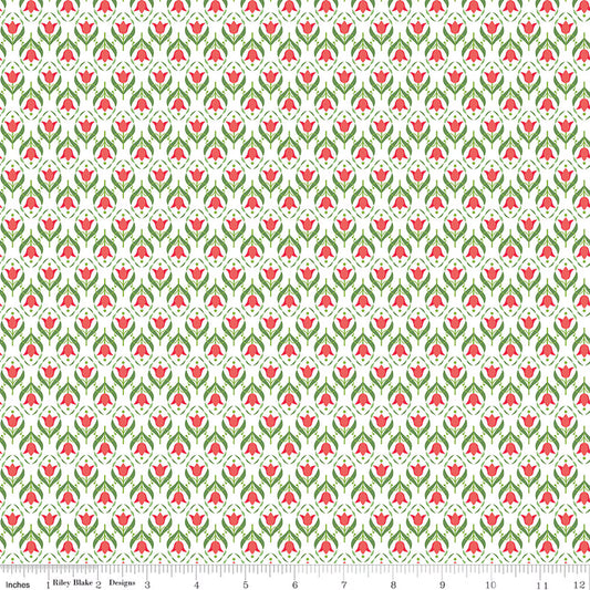 Front Porch Medallions White Fabric - By the yard