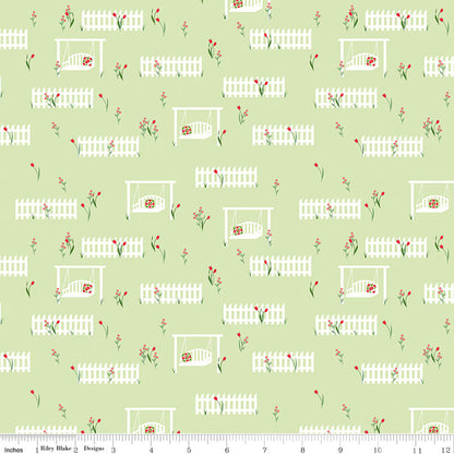 Front Porch Porch Swings Green Fabric - By the yard