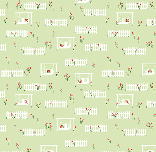 Front Porch Porch Swings Green Fabric - By the yard