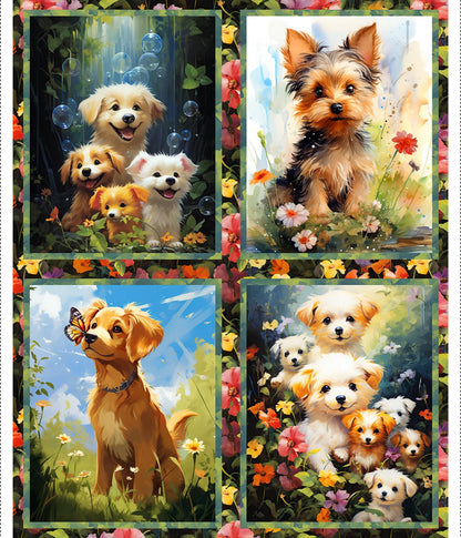 Fur-Ever Friends Fabric Panel 36in