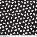 Vintage Boo Ghosts Black Glow in the Dark Fabric by My Mind’s Eye for Riley Blake Designs