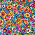 Groovy Garden Fabric - Turquoise