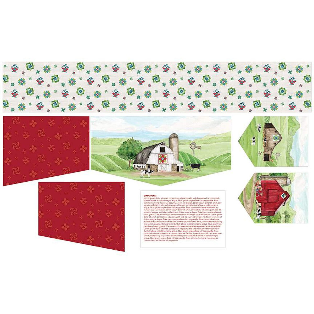 Mantel Runner of the Month August Fabric Panel