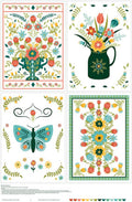 Folk Floral Dishtowel Fabric Panel by Jennifer Long for Riley Blake Designs