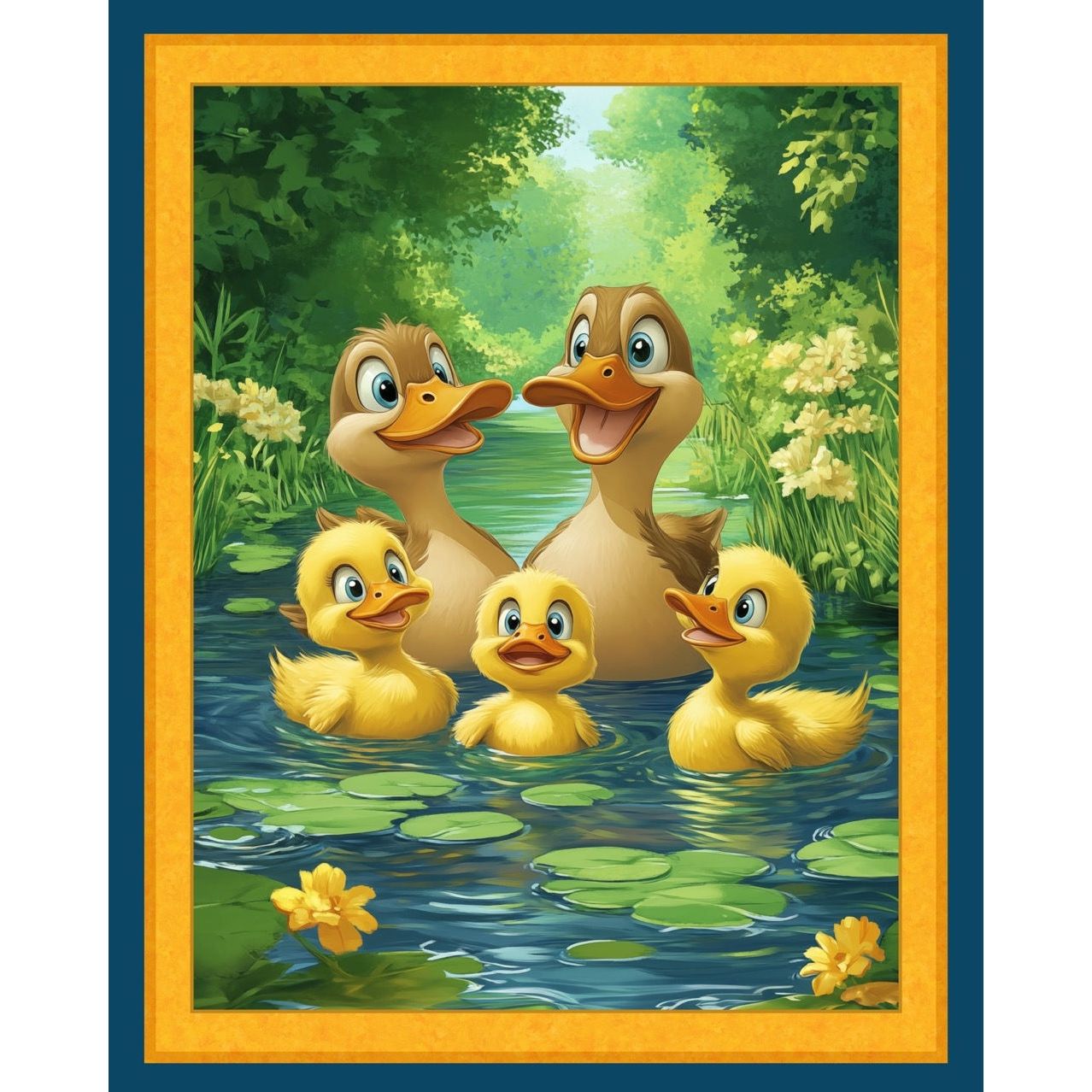 Happy Quackers Fabric Panel