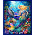 Hidden Treasures Mermaid Fabric Panel