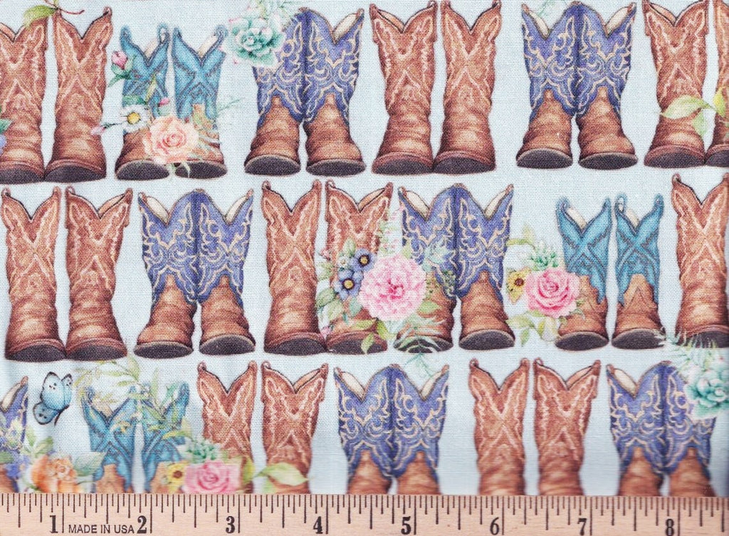 Highland Ranch Dusty Boots Fabric