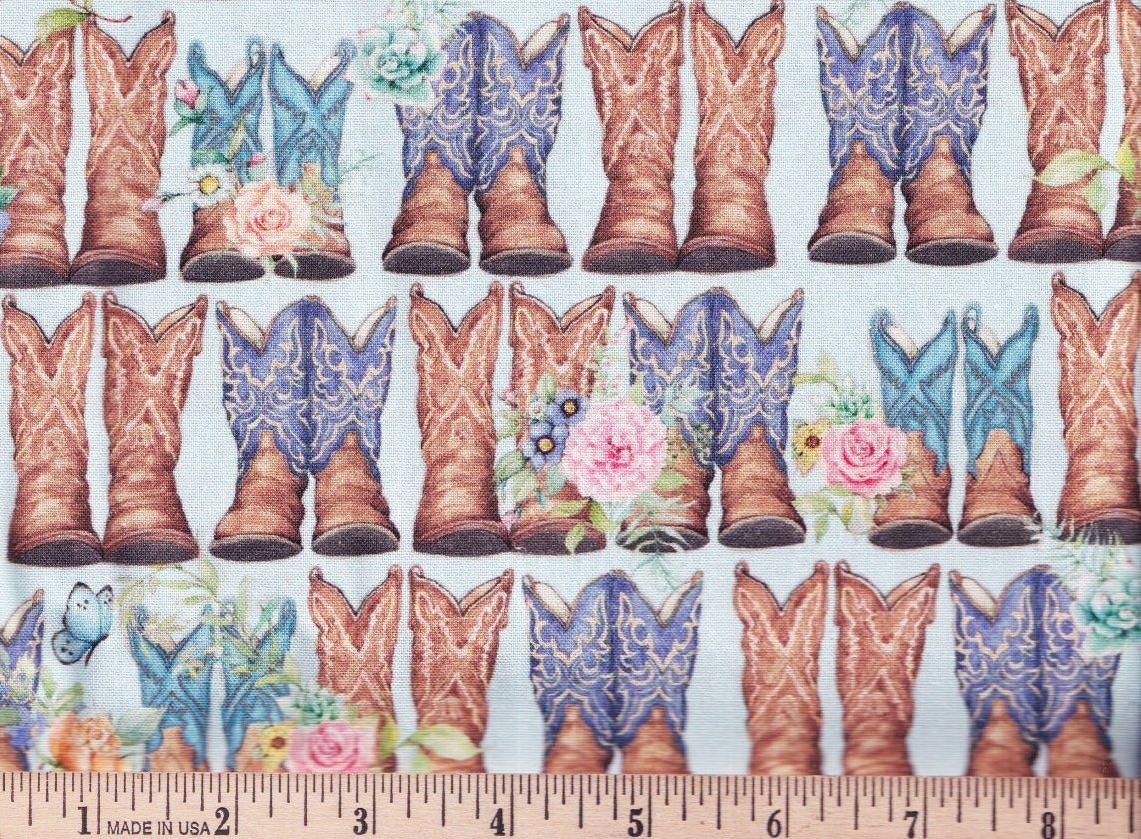 Highland Ranch Dusty Boots Fabric