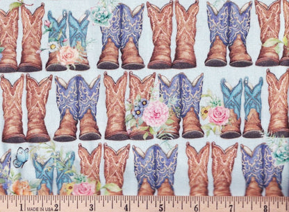 Highland Ranch Dusty Boots Fabric - By the yard