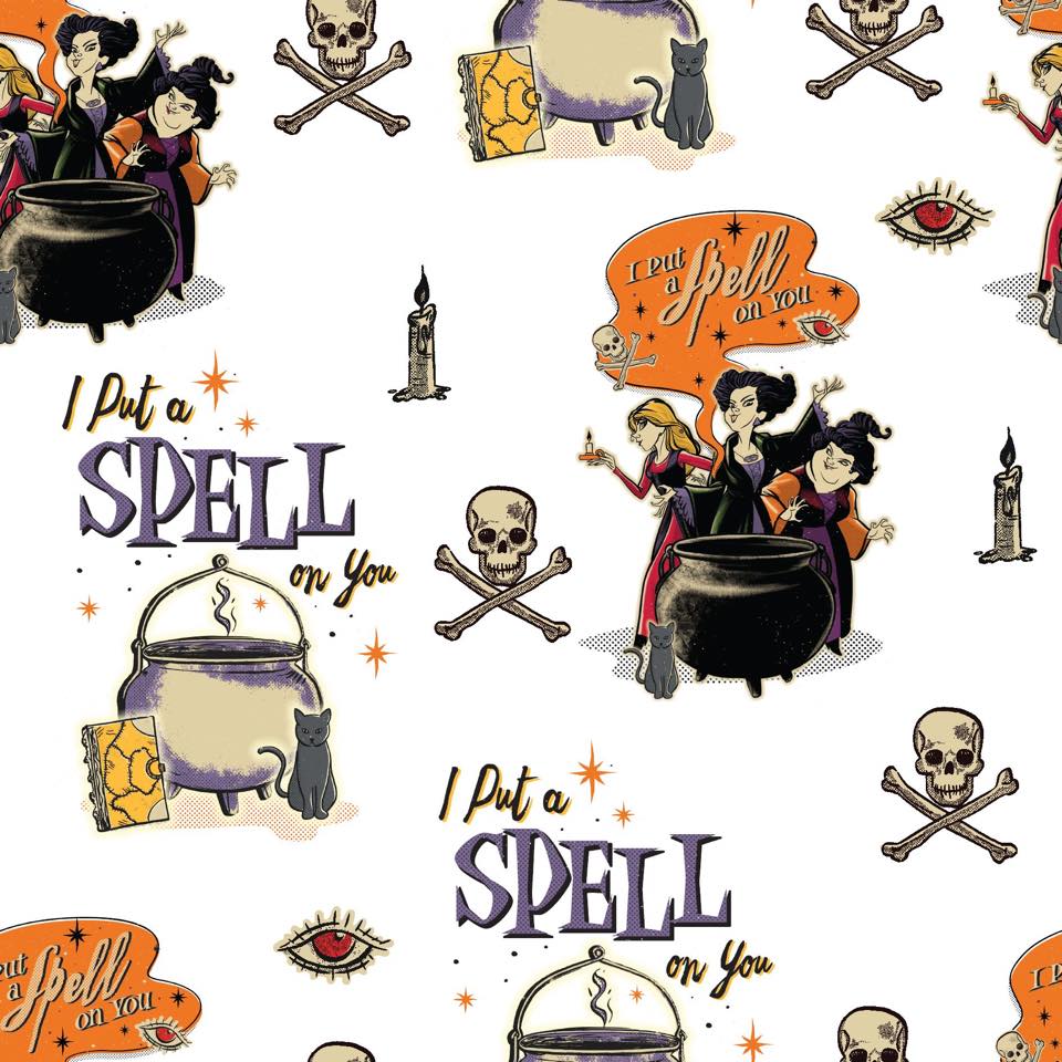 Hocus Pocus I Put A Spell On You Fabric - By the yard – Keeper of the ...