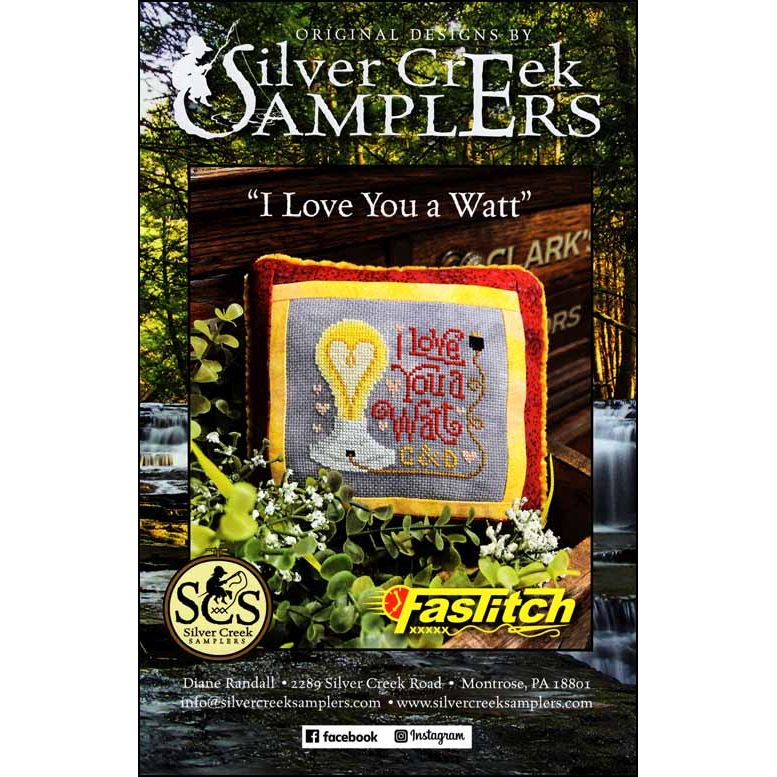 Silver Creek Samplers I Love You a Watt Cross stitch Pattern