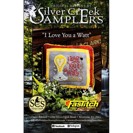 Silver Creek Samplers I Love You a Watt Cross stitch Pattern