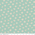 In The Afterglow Daisies Mint Fabric