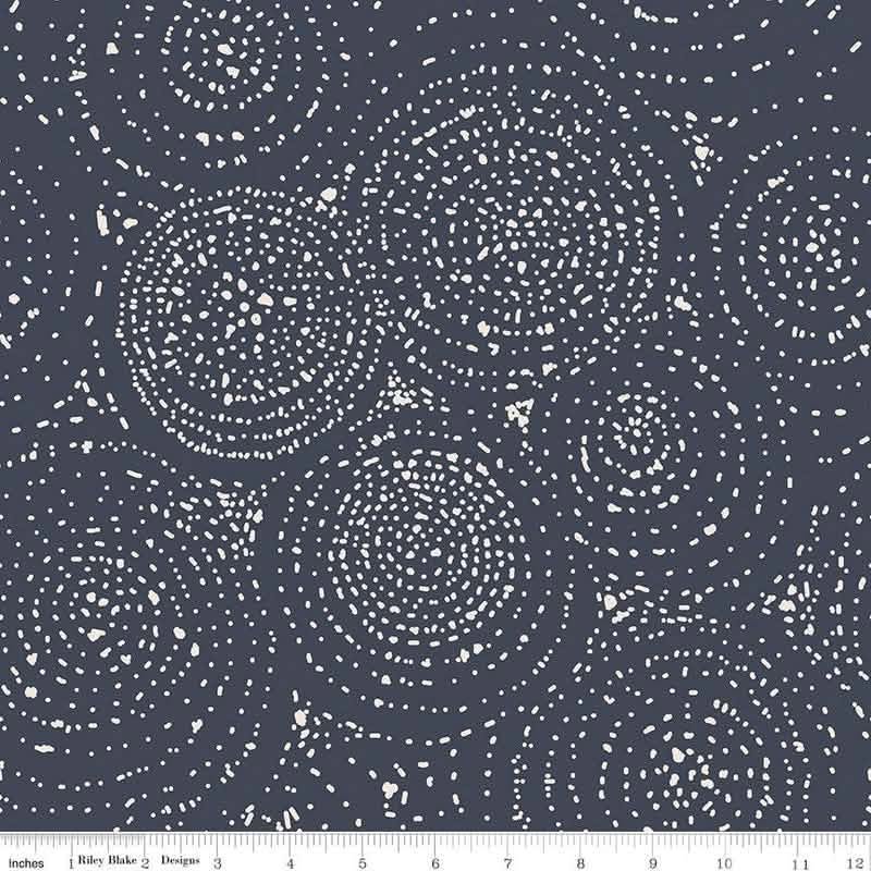 In The Afterglow Spiral Midnight Fabric