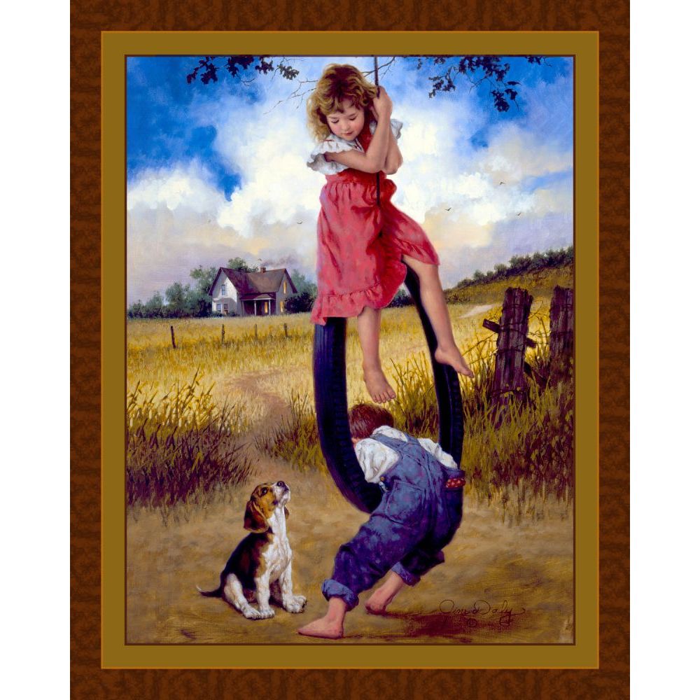 Just Hanging Around Fabric Panel
