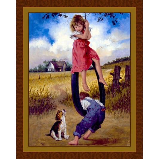 Just Hanging Around Fabric Panel