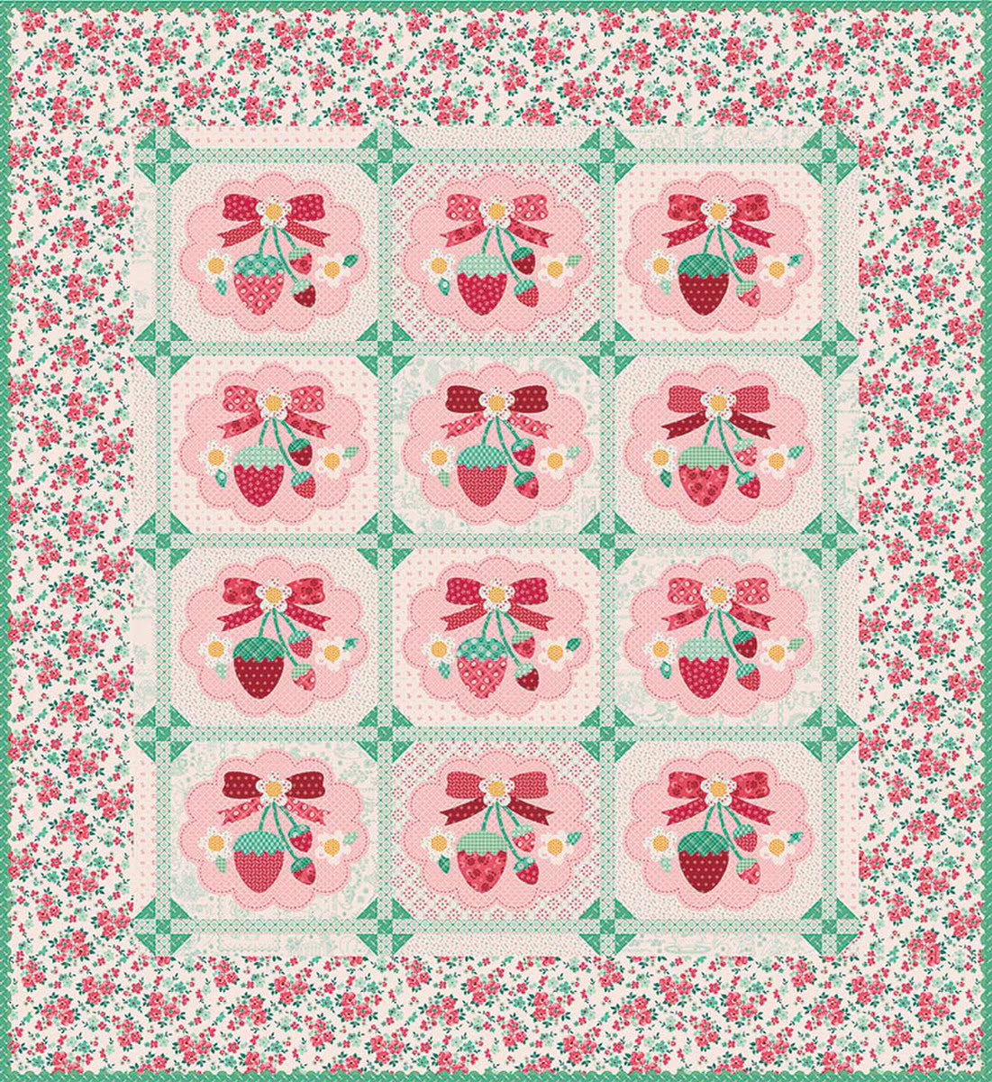 Strawberry Crush Sew Along Quilt Kit