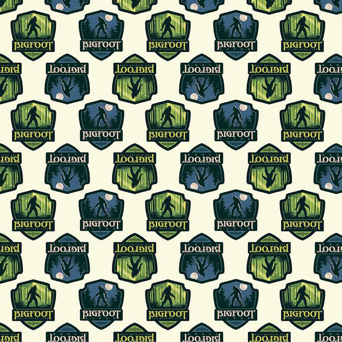 Legends of the National Parks Bigfoot Shields Cream Fabric