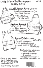 Little Sister and Brother Aprons Pattern