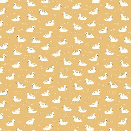 Little Swan Baby Swans Honey Fabric - By the yard
