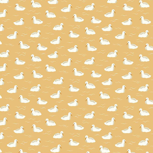Little Swan Baby Swans Honey Fabric - By the yard