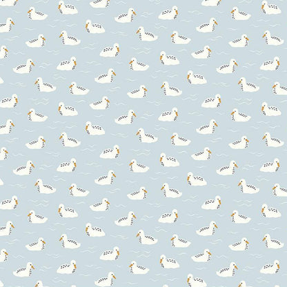 Little Swan Baby Swans Sky Fabric - By the yard