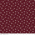 Love You Always Ditsy Maroon Fabric