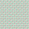 Love You Always Floral Plaid Mist Fabric