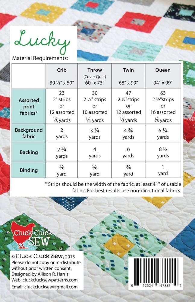 Cluck Cluck Sew Lucky Quilt Pattern