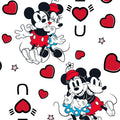 Disney Mickey & Minnie Vintage I Love You Fabric