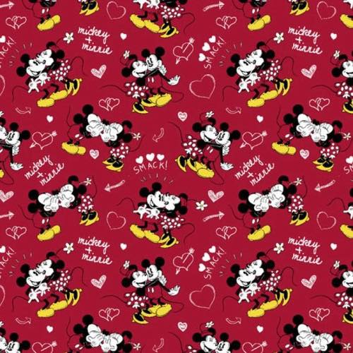 Disney Love Mickey Minnie Fabric - By the yard