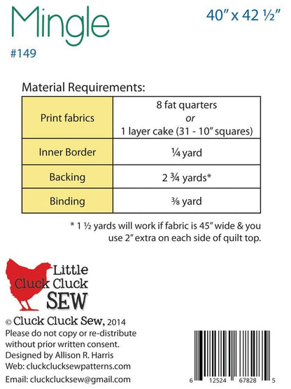 Cluck Cluck Sew Mingle Quilt Pattern