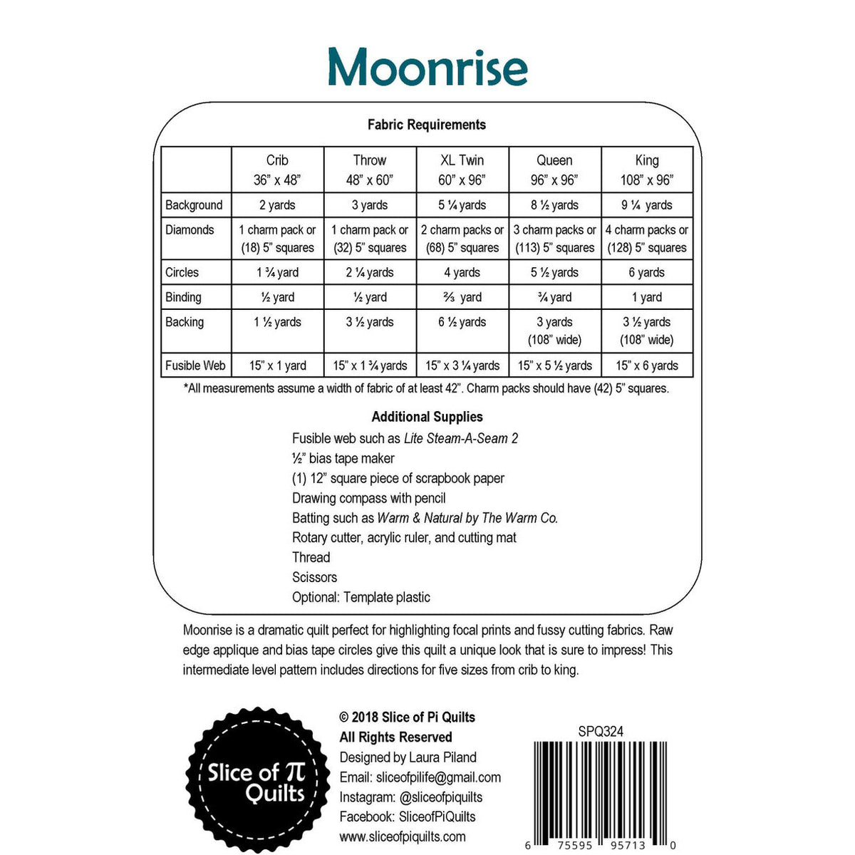 Slice of Pi Moonrise Quilt Pattern