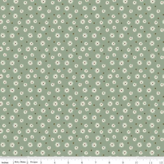 Morning Latte Seedpods Aloe Fabric