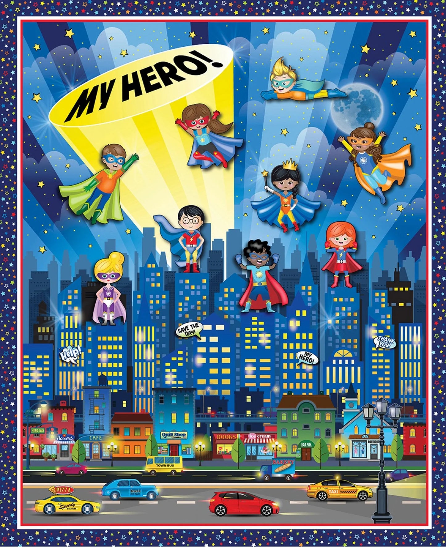 My Hero Fabric Panel
