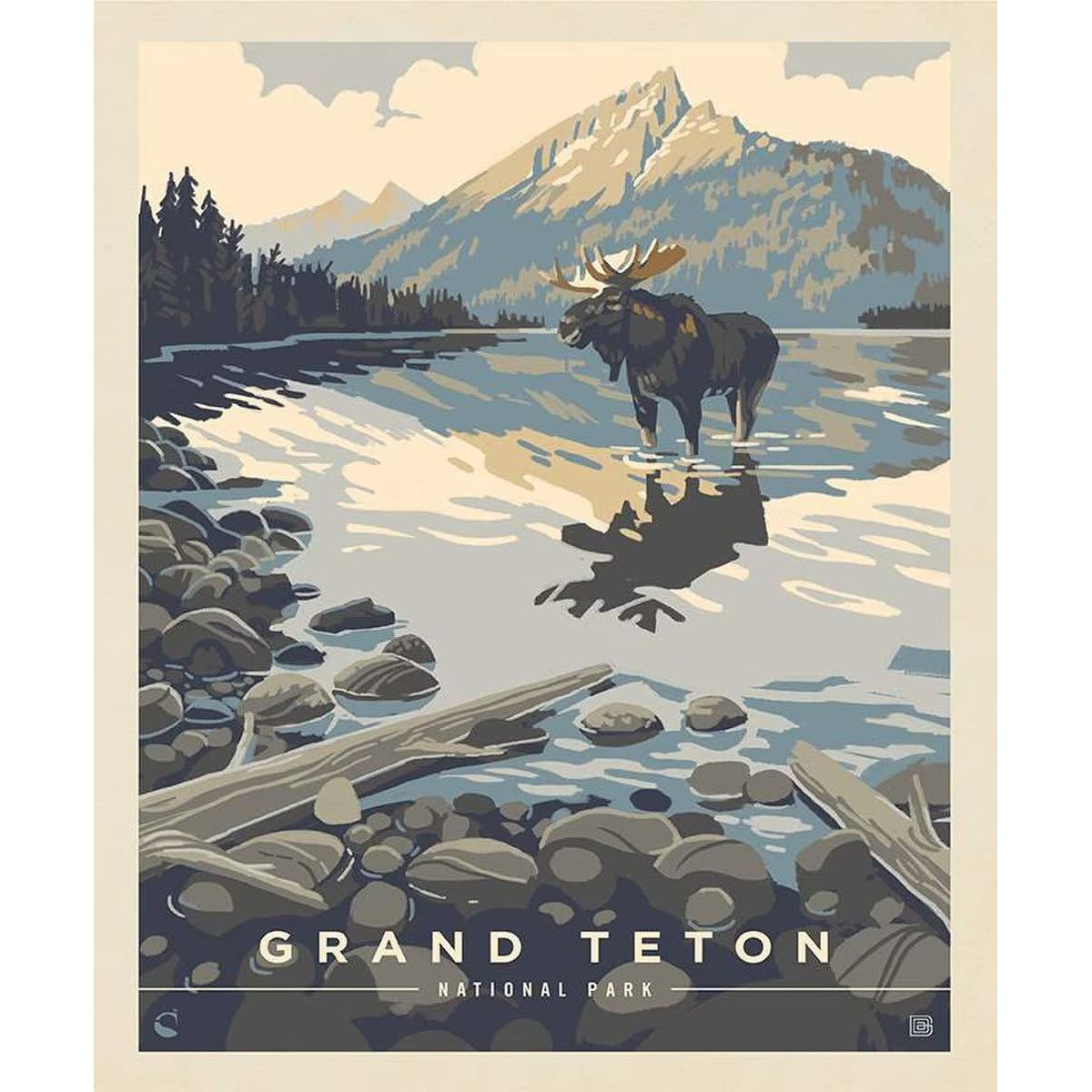 National Parks Grandteton Fabric Panel