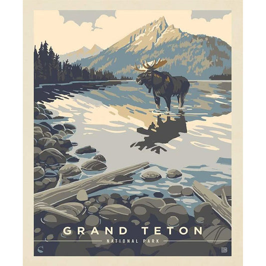 National Parks Grandteton Fabric Panel