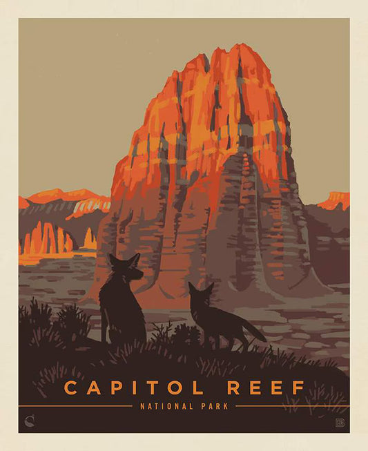 National Parks Capitol Reef Poster Fabric Panel